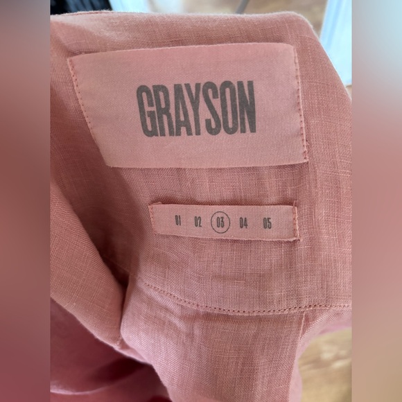 TUCKERNUCK GRAYSON Pink Button-Up Linen Shirt - Picture 4 of 4